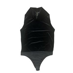 NWT Sincerely Jules Black Velvet Body Suit Size SM